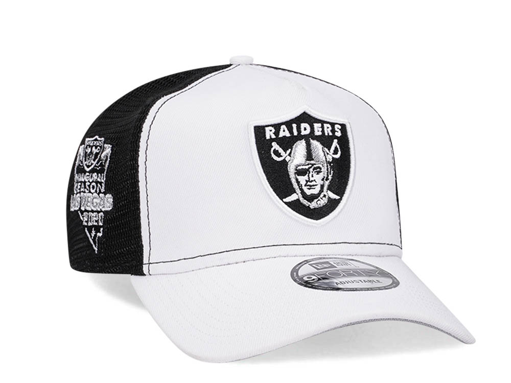 New Era Las Vegas Raiders Inaugural Season 2020 9Forty A Frame Trucker Snapback Hat