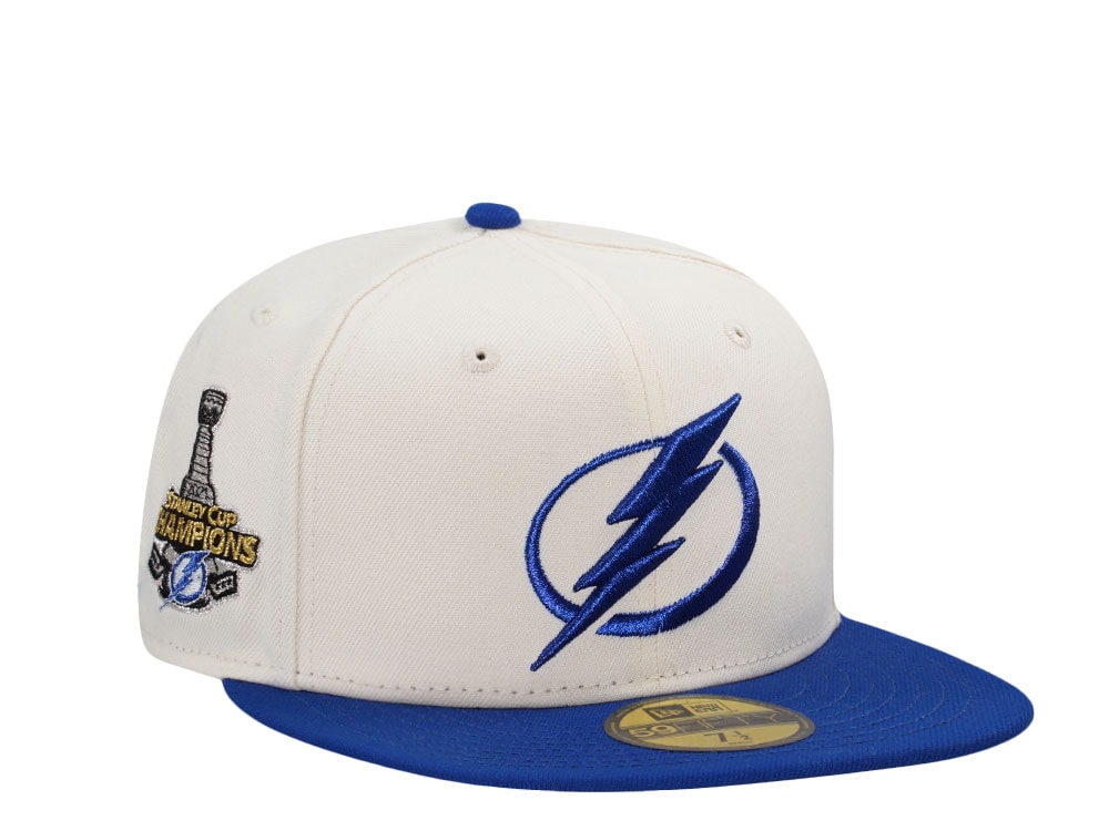 New Era Tampa Bay Lightning Stanley Cup Champions 2021 Chrome Two Tone Edition 59Fifty Fitted Hat