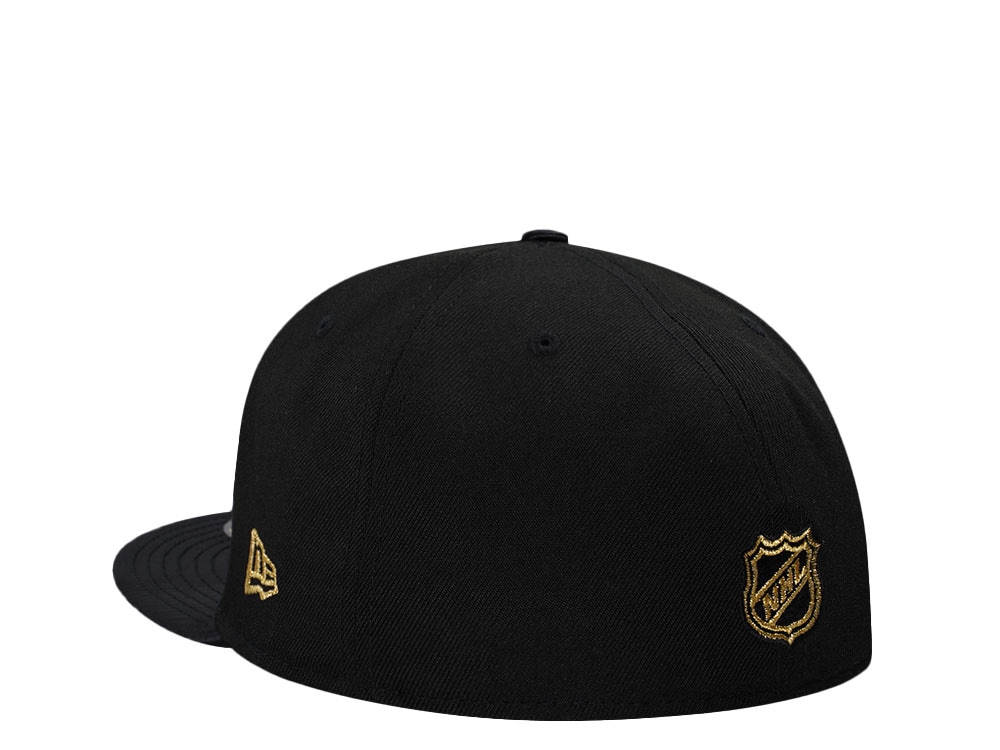 New Era Vegas Golden Knights Black Satin Brim Prime Edition 59Fifty Fitted Hat
