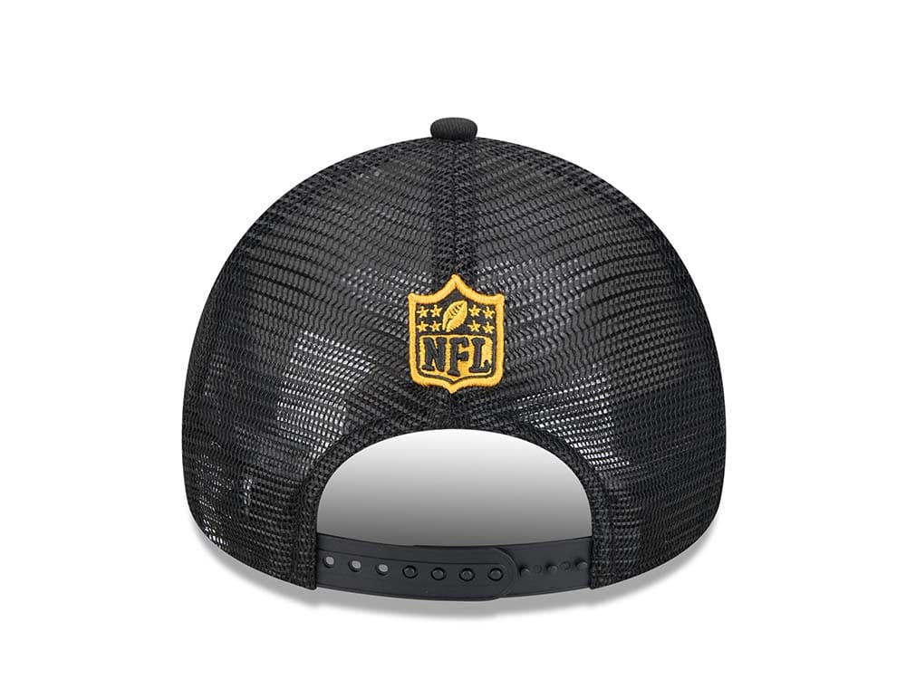 New Era Pittsburgh Steelers Sideline 2024 9Forty A Frame Trucker Snapback Hat