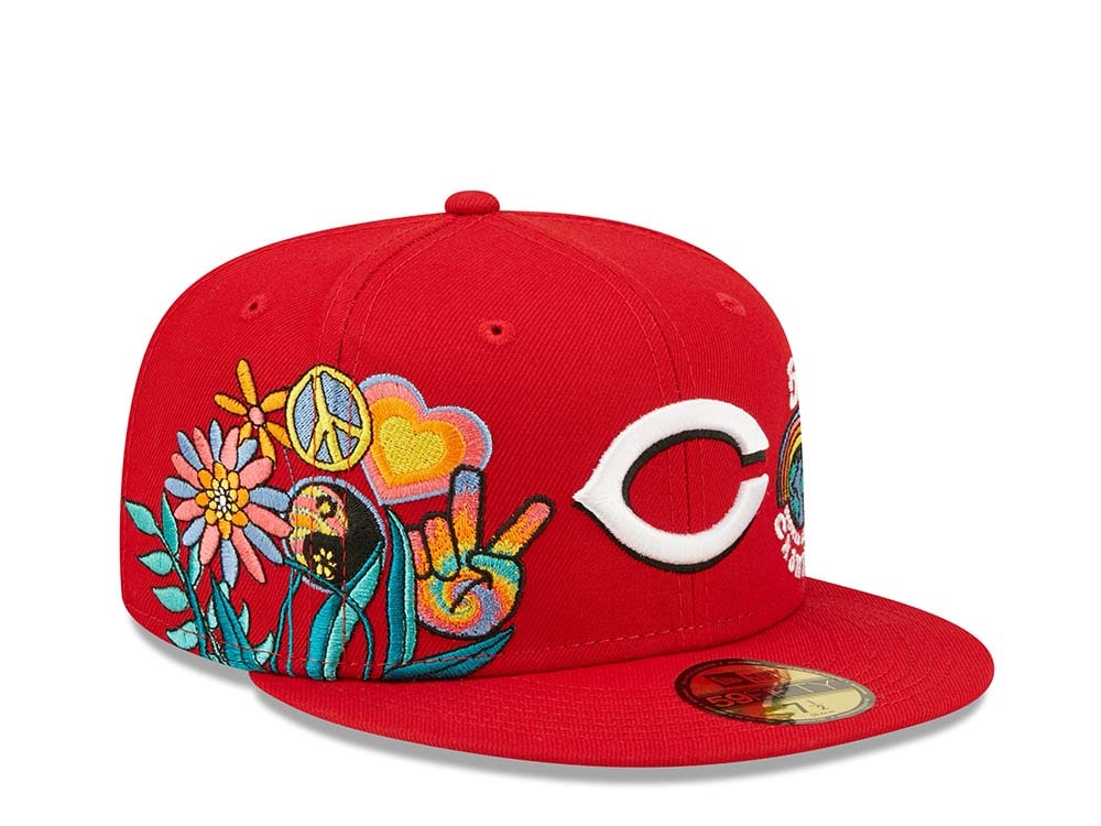 New Era Cincinnati Reds 5x World Series Champions - Red Groovy Edition 59Fifty Fitted Hat