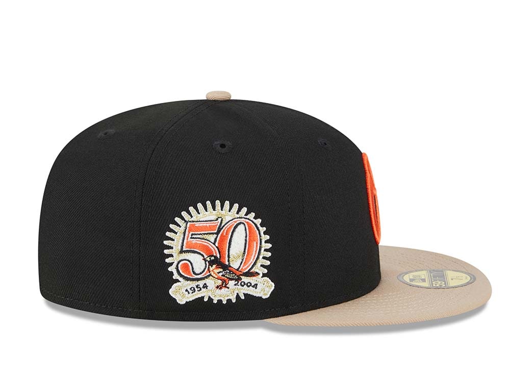 New Era Baltimore Orioles 50th Anniversary Varsity Pin Two Tone Edition 59Fifty Fitted Hat