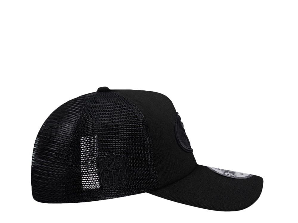 New Era San Francisco 49ers Black Foam Trucker 9Forty A Frame Snapback Hat