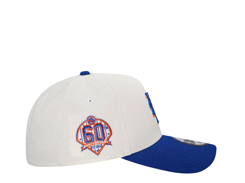 New Era New York Mets 60th Anniversary Chrome Throwback Two Tone Edition 9Forty A Frame Snapback Hat
