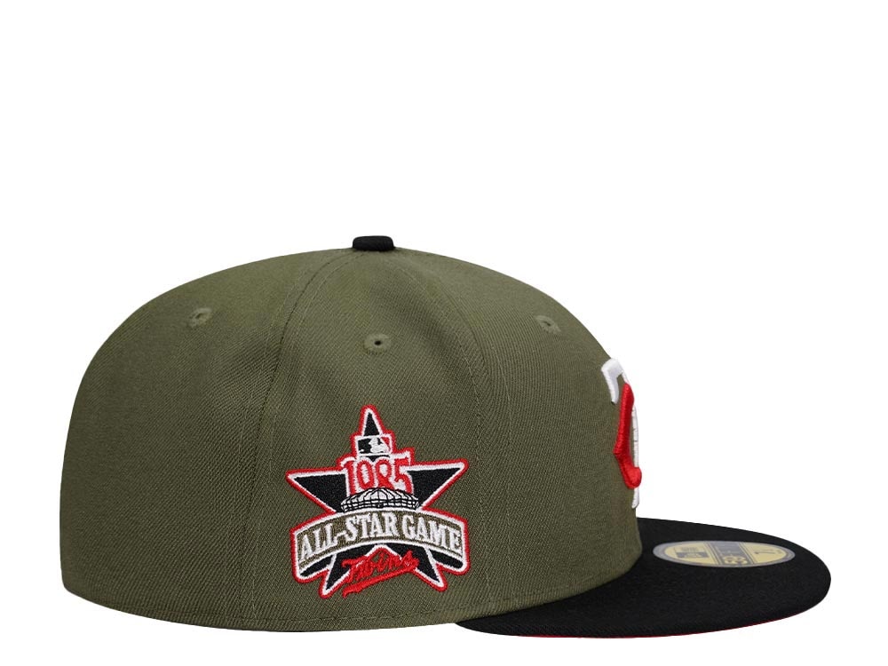 New Era Minnesota Twins All Star Game 1985 Olive Black Two Tone Prime Edition 59Fifty Fitted Hat