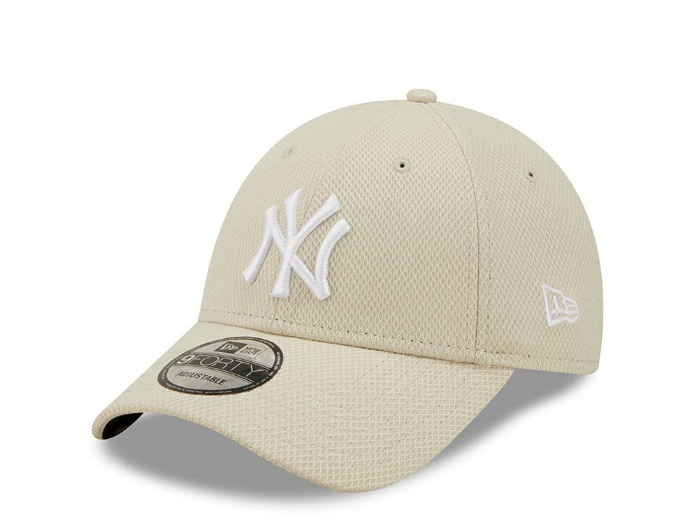 New Era New York Yankees Diamond Stone White 9Forty Strapback Hat