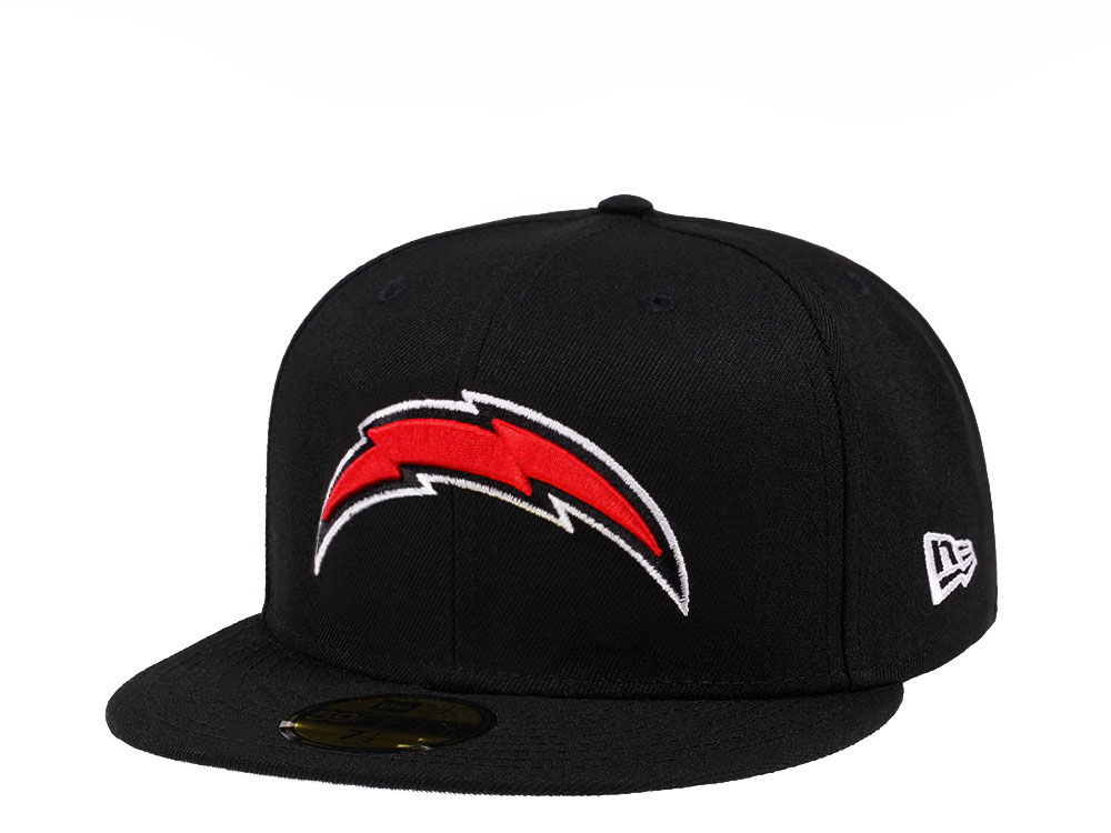 New Era Los Angeles Chargers Black Crimson Collection 59Fifty Fitted Hat