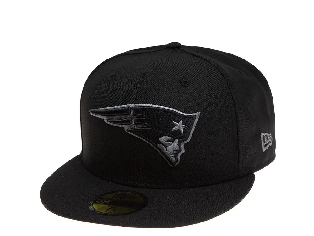 New Era New England Patriots Black & Grey 59Fifty Fitted Hat