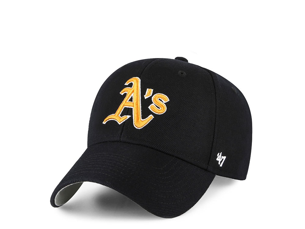 47Brand Oakland Athletics Black Classic Strapback Hat