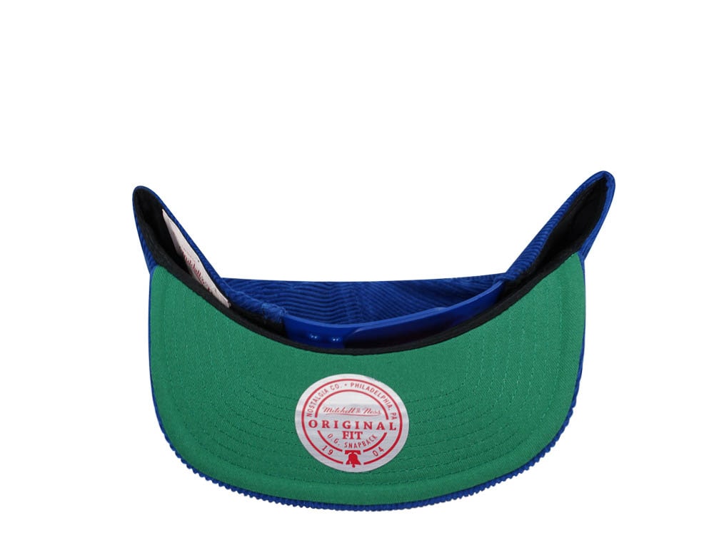 Mitchell & Ness Denver Nuggets Blue Cord Hardwood Classic Snapback Hat