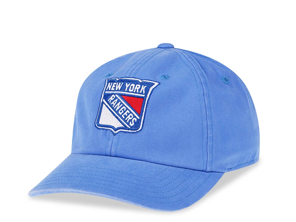 American Needle New York Rangers Blue Curved New Raglan Strapback Hat