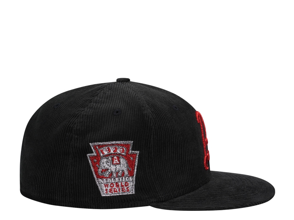 New Era Philadelphia Athletics World Series 1929 Liquid Metal Dark Side Cord Edition 59Fifty Fitted Hat