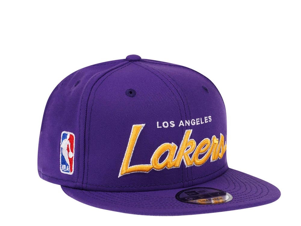 New Era Los Angeles Lakers Script Up Edition 9Fifty Snapback Hat
