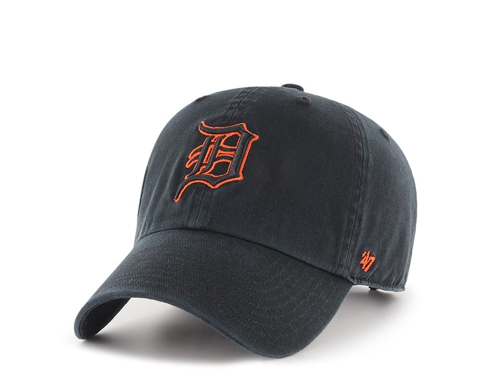 47Brand Detroit Tigers Black Clean up Strapback Hat