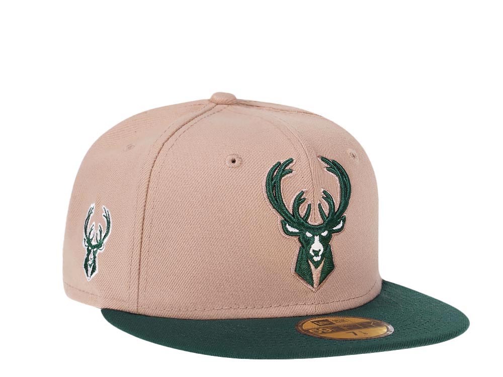 New Era Milwaukee Bucks Tan Two Tone Edition 59Fifty Fitted Hat