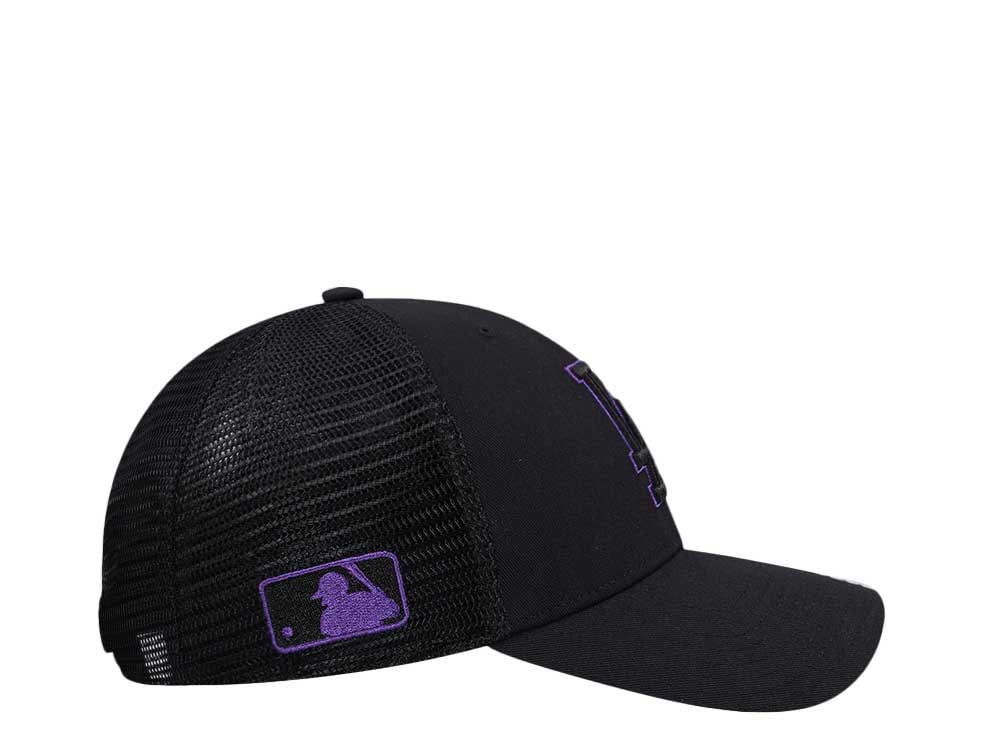 47Brand Los Angeles Dodgers Black Branson Sure Shot MVP Trucker Snapback Hat