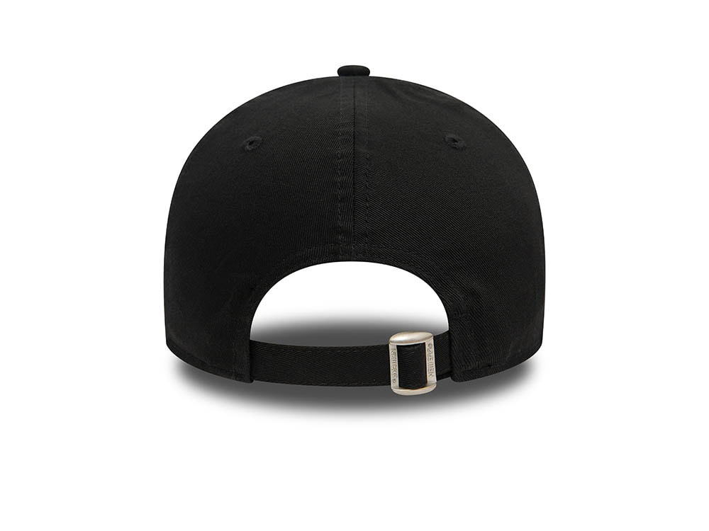 New Era Logo Black 9Forty Strapback Hat
