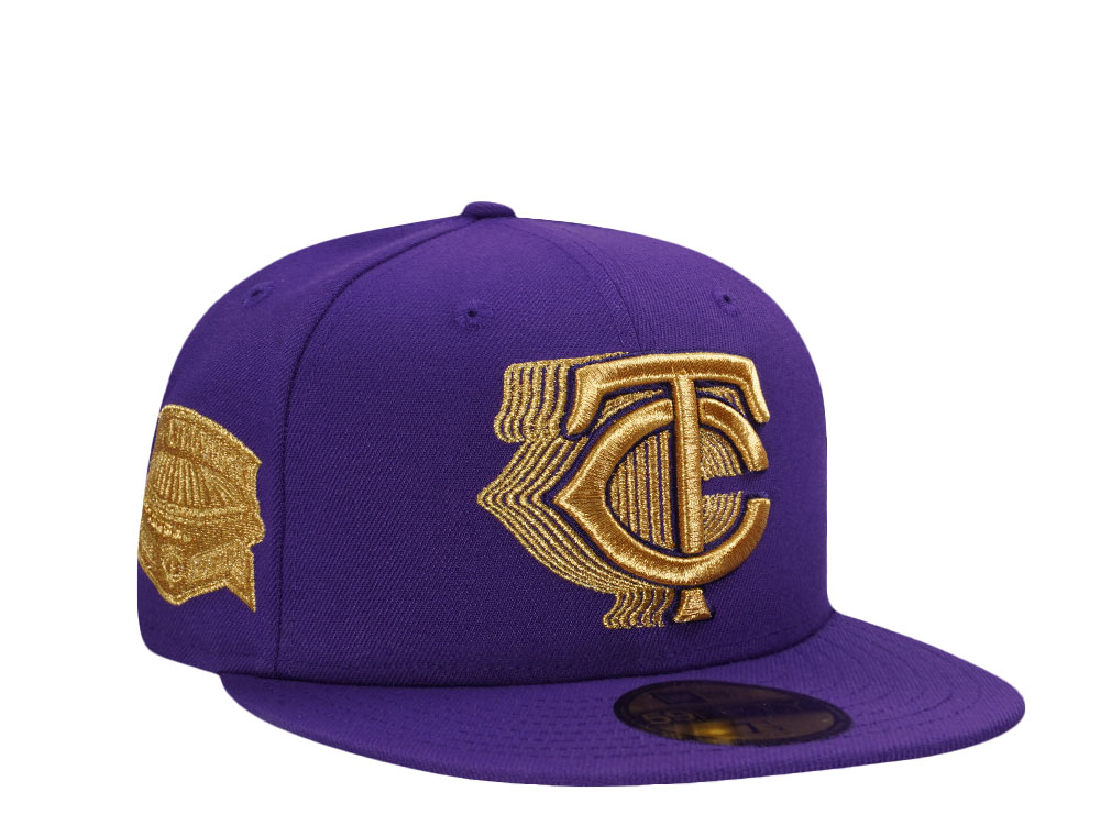 New Era Minnesota Twins Metrodome Cascading Gold Purple Edition 59Fifty Fitted Cap