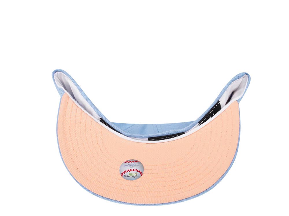 New Era Milwaukee Brewers 50th Anniversary Summer Sky Peach Edition 59Fifty Fitted Hat
