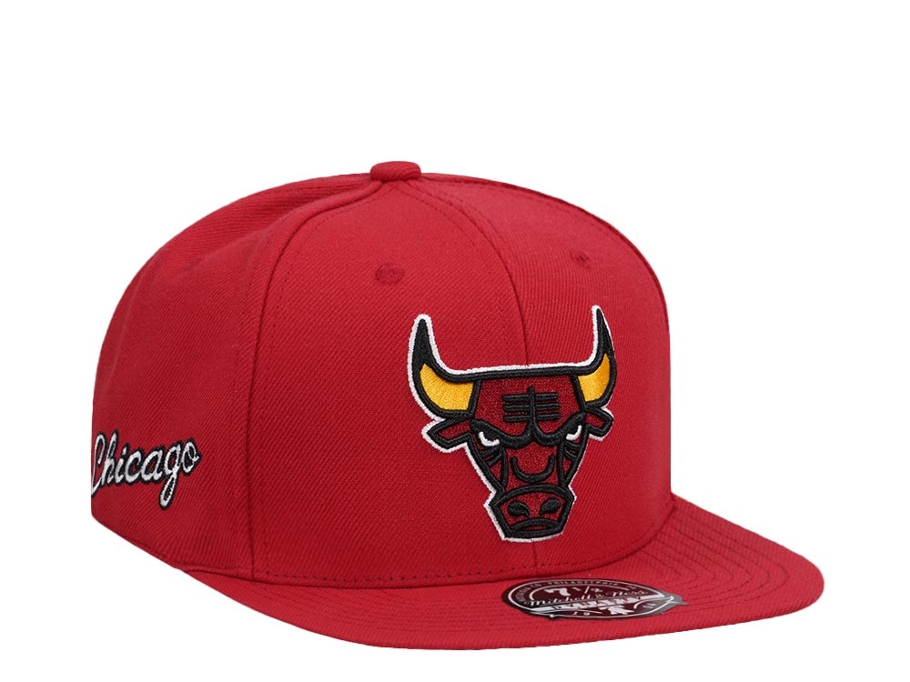 Mitchell & Ness Chicago Bulls Logo History Hardwood Classic Dynasty Fitted Hat