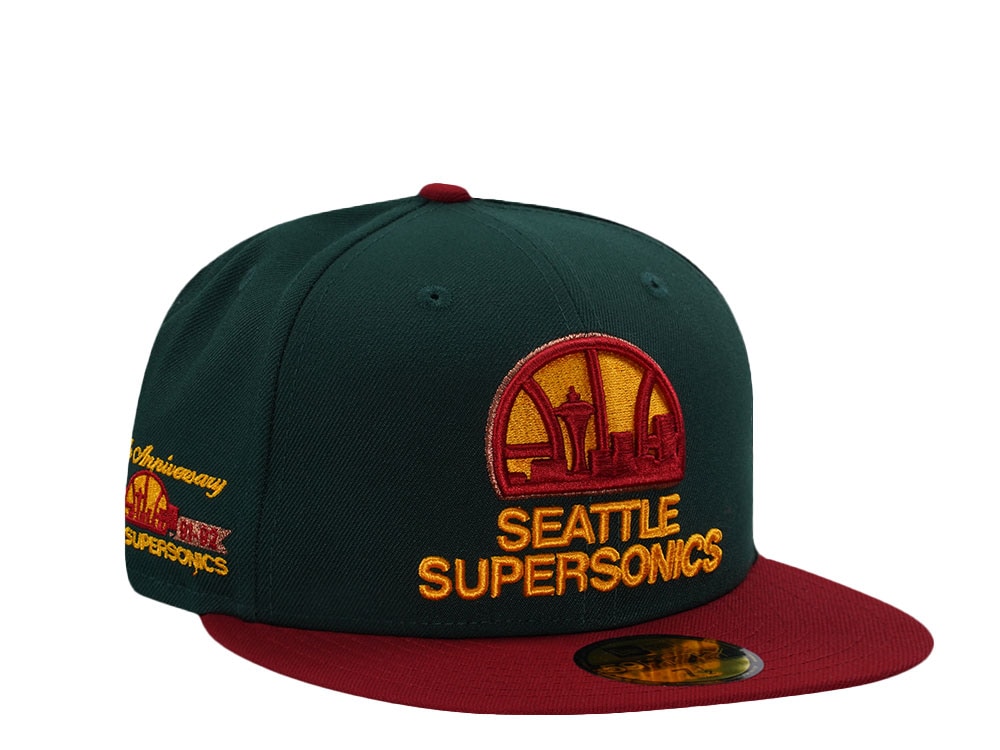 New Era Seattle Supersonics 20th Anniversary Dark Green Two Tone Edition 59Fifty Fitted Cap