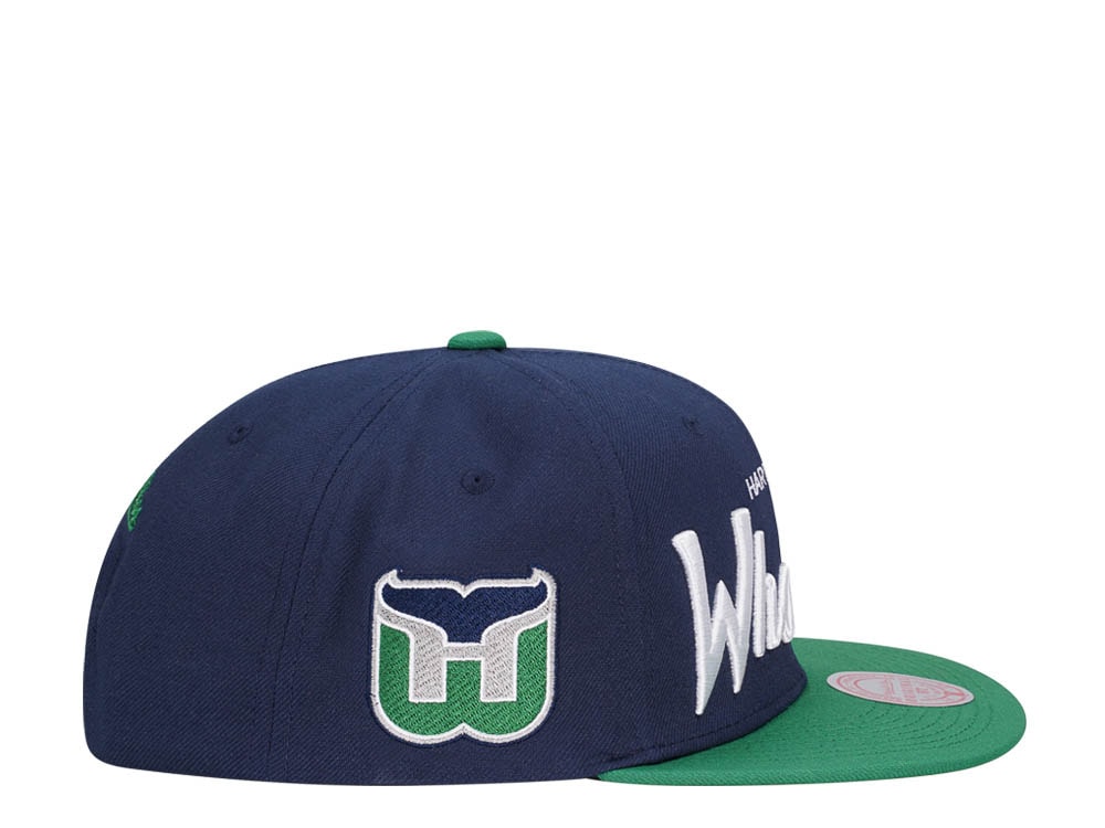 Mitchell & Ness Hartford Whalers Vintage Script Snapback Hat