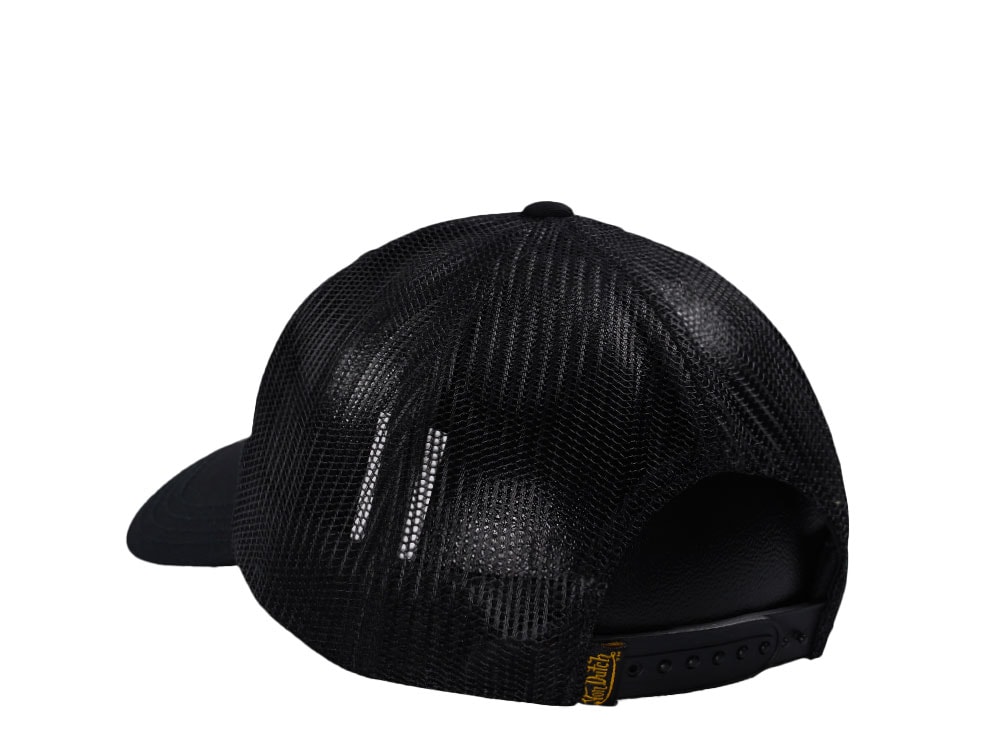 Von Dutch Live Fast Motorcycles Black Trucker Edition Snapback Hat