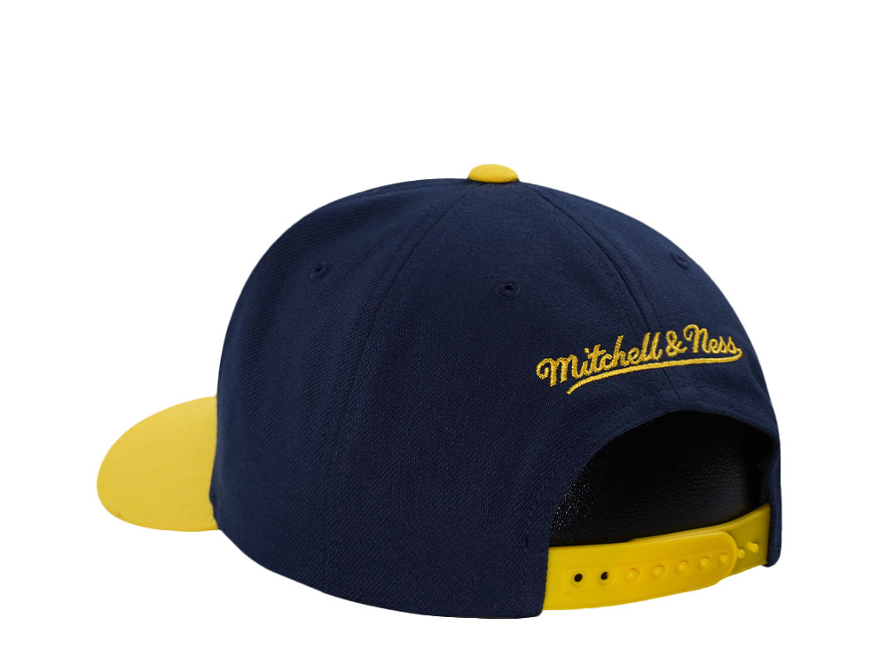 Mitchell & Ness Michigan Wolverines Pro Crown Fit Navy Snapback Hat