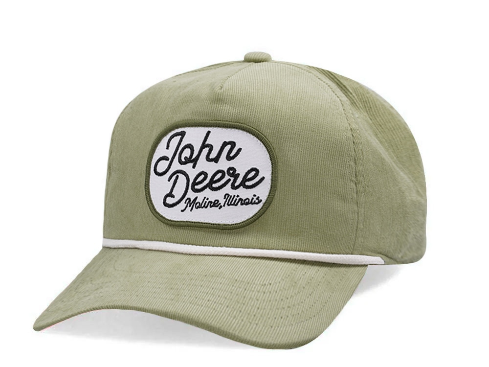 John Deere Cord Rope Olive Snapback Cap