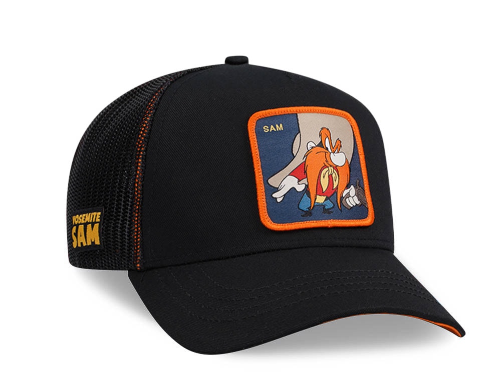 Capslab Looney Tunes Yosemite Sam Black Trucker Snapback Hat