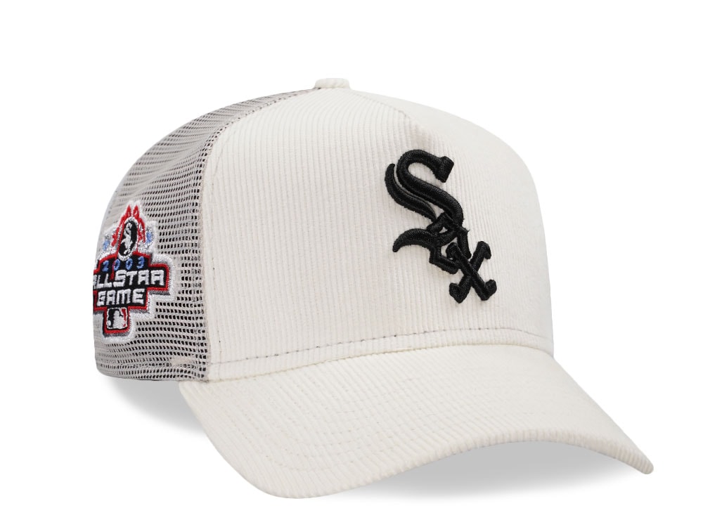 New Era Chicago White Sox All Star Game 2003 Chrome Corduroy Prime Trucker 9Forty A Frame Snapback Hat