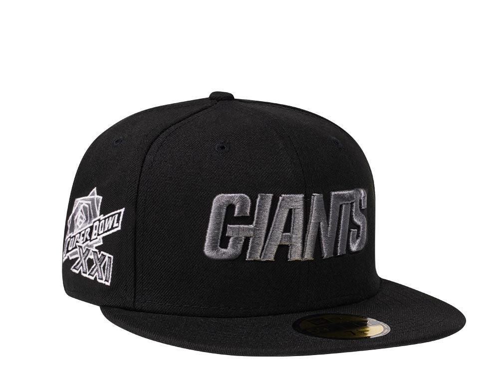 New Era New York Giants Super Bowl XXI Steel Black Edition 59Fifty Fitted Hat