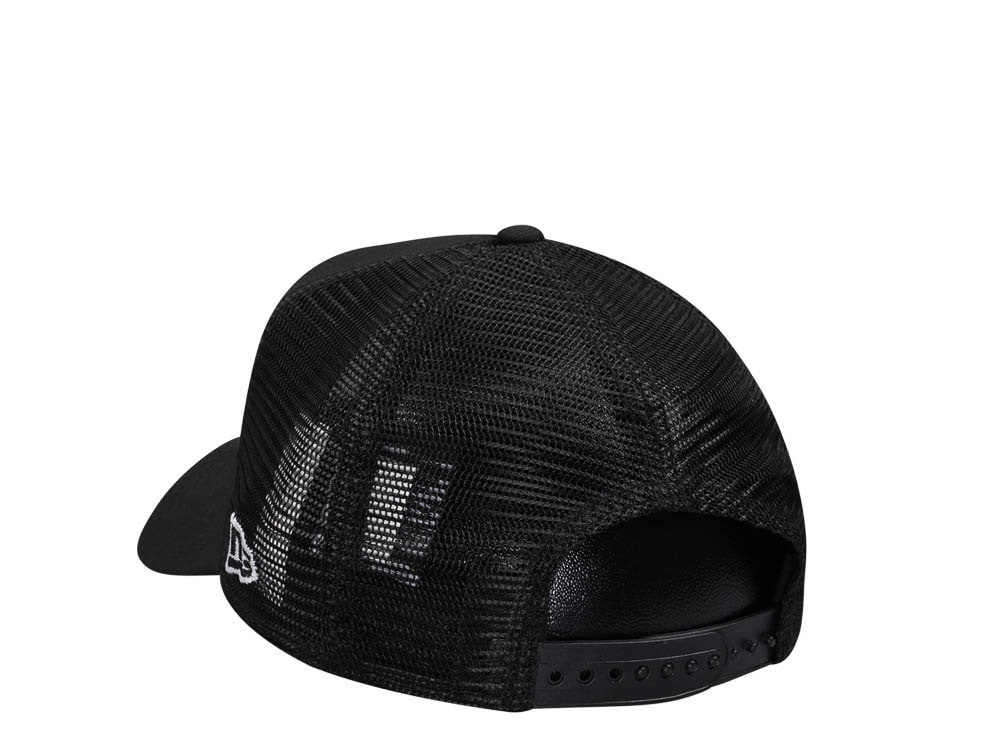 New Era Miami Heat Black 9Forty A Frame Trucker Snapback Hat