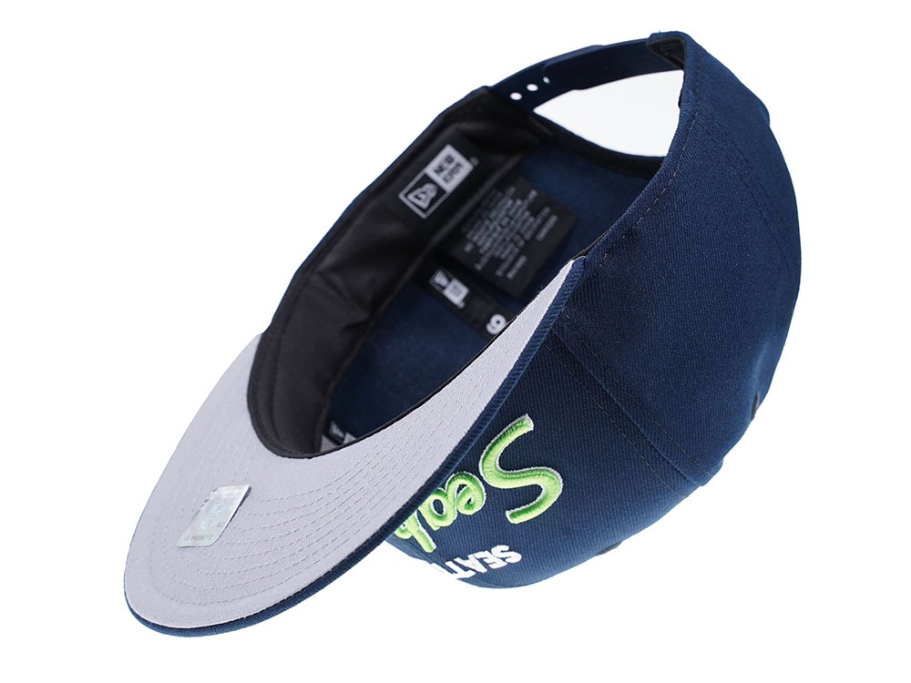 New Era Seattle Seahawks Navy Script Edition 9Fifty Snapback Hat