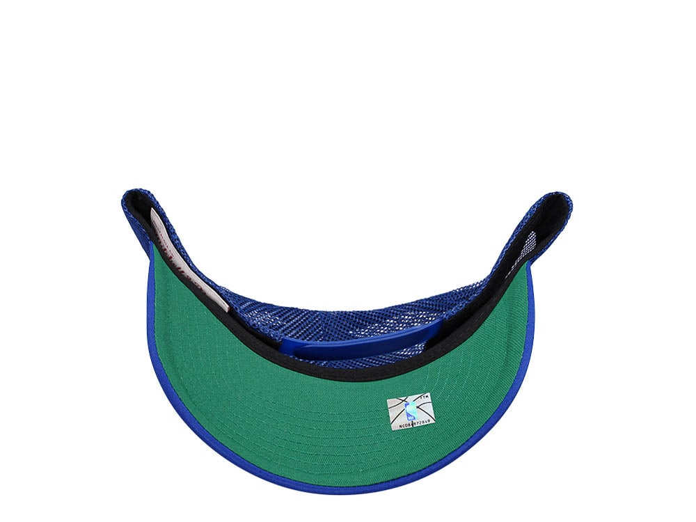 Mitchell & Ness Dallas Mavericks Blue Billboard Trucker Snapback Hat