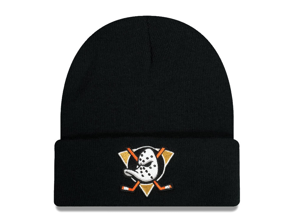 American Needle Anaheim Mighty Ducks Cuffed Black Mutsen