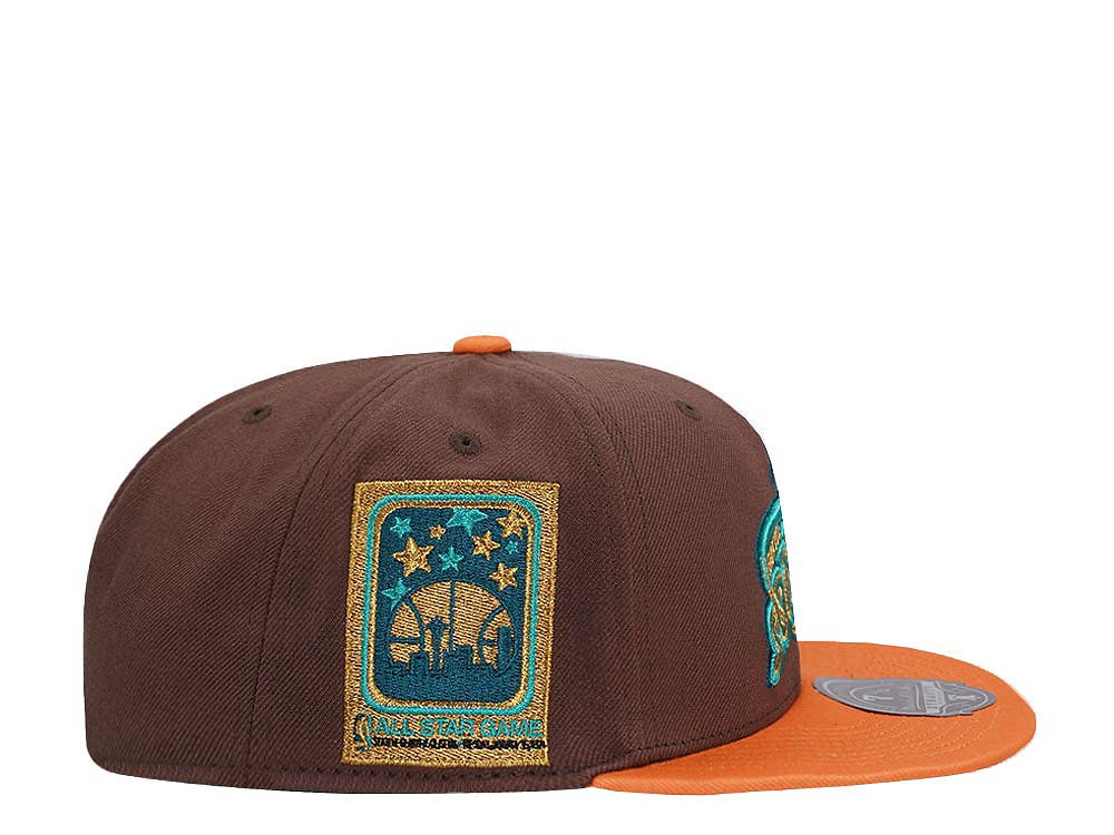 Mitchell & Ness Seattle Supersonics All Star Game Copper Top Hardwood Classic Dynasty Fitted Hat