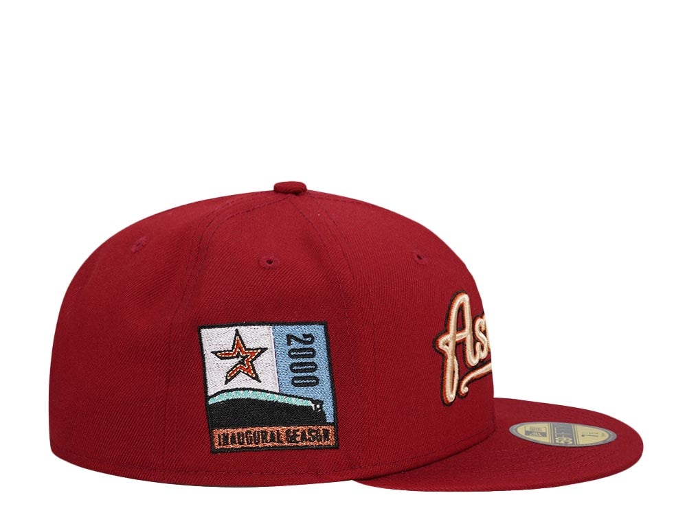 New Era Houston Astros Inaugural Season 2000 Brick Red Classic Edition 59Fifty Fitted Hat
