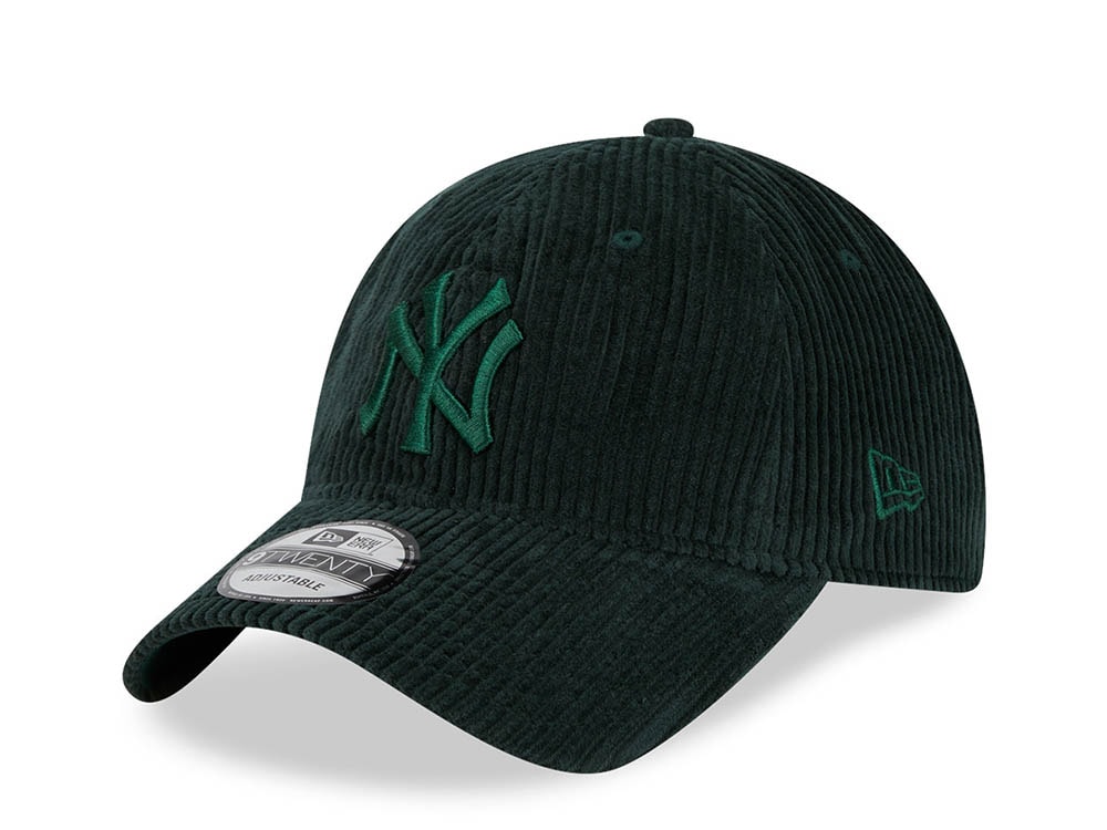 New Era New York Yankees Wide Cord Dark Green 9Forty Strapback Hat