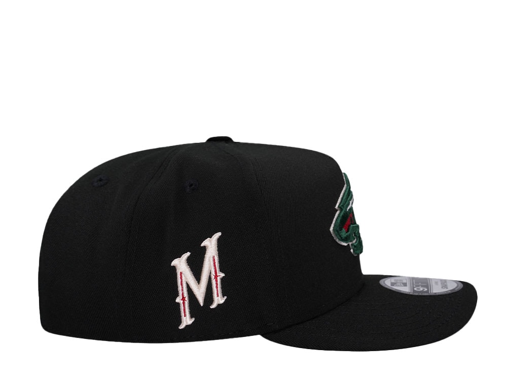 New Era Minnesota Wild Black Classic 9Fifty A Frame Snapback Hat