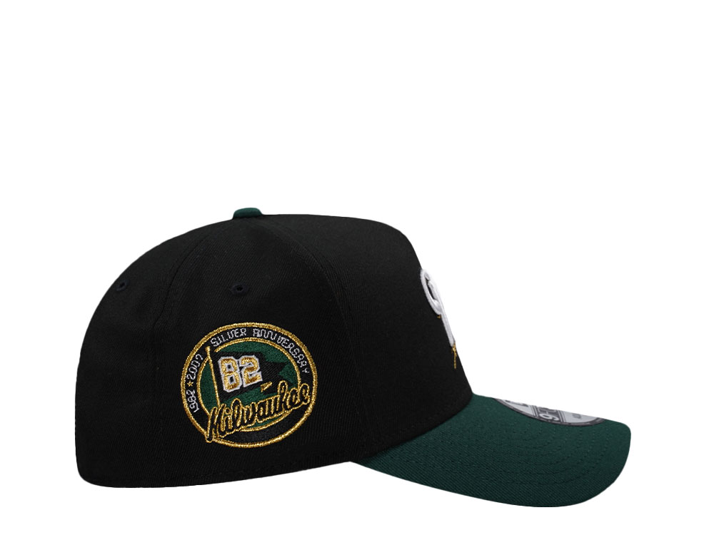New Era Milwaukee Brewers XXX Black Two Tone Edition 9Forty A Frame Snapback Cap