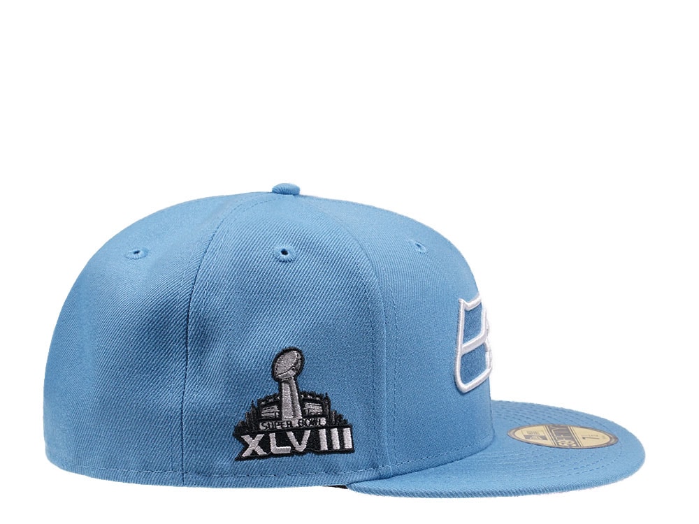 New Era Seattle Seahawks Super Bowl XLVIII Sky Blue Edition 59Fifty Fitted Hat