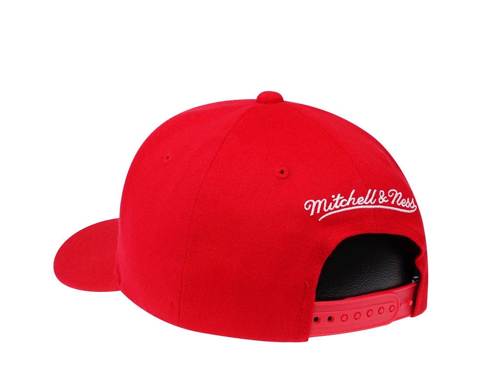 Mitchell & Ness Atlanta Hawks Team Ground Red Line Solid Flex Snapback Hat