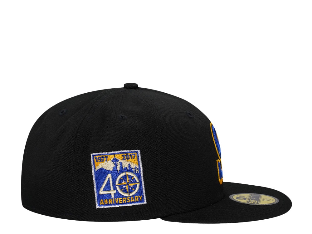 New Era Seattle Mariners 40th Anniversary Classic Black Edition 59Fifty Fitted Hat