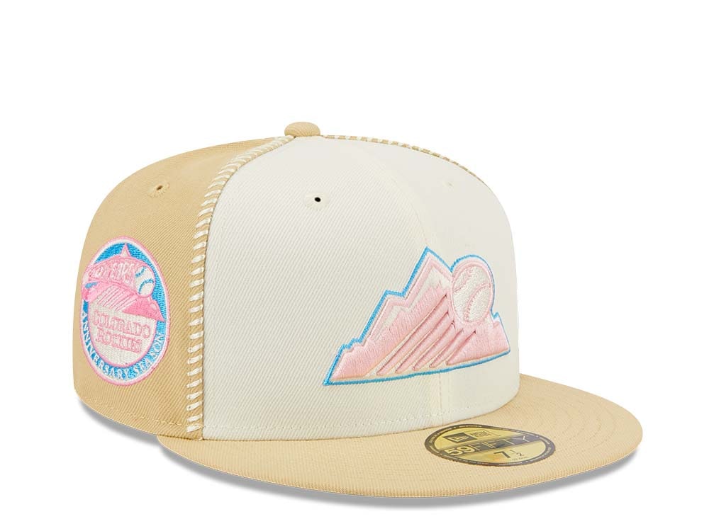 New Era Colorado Rockies Stitch 10th Anniversary Gold Edition 59Fifty Fitted Hat