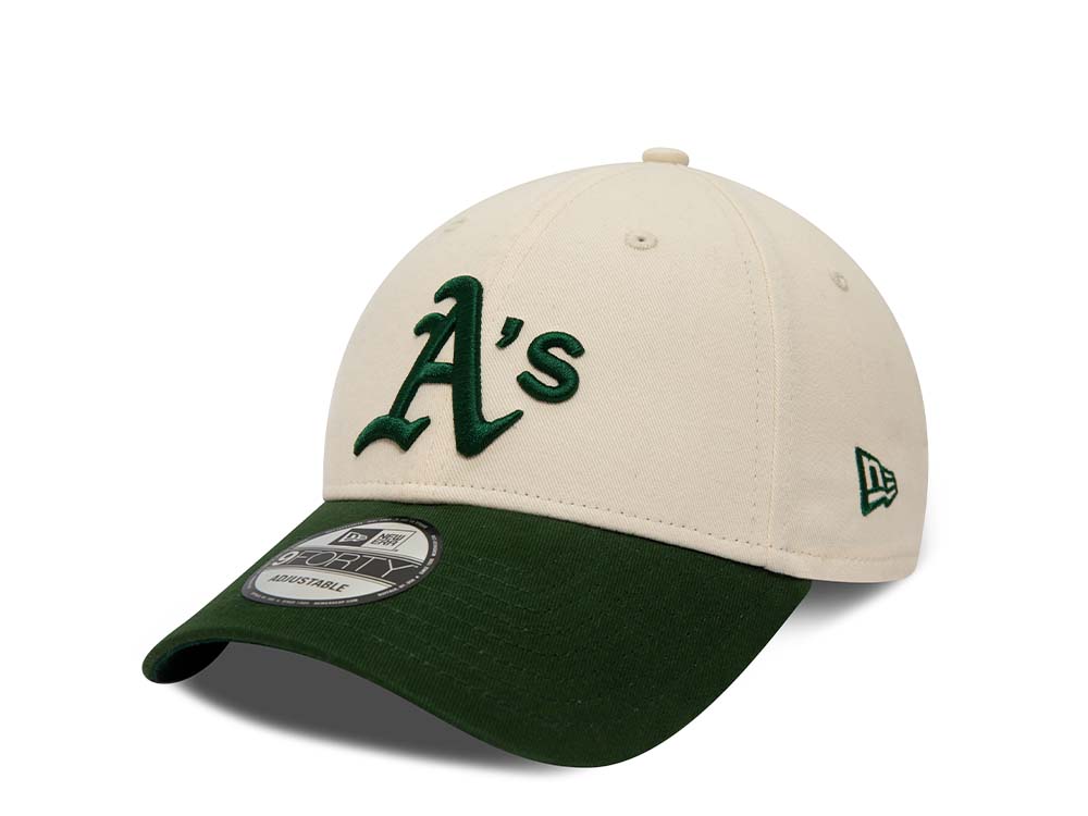 New Era Oakland Athletics Cream Two Tone Edition 9Forty Strapback Hat