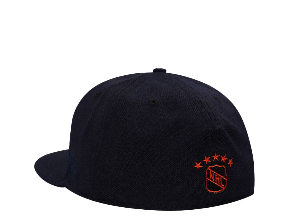 New Era Toronto Maple Leafs Navy Throwback Wool Edition 59Fifty Fitted Hat