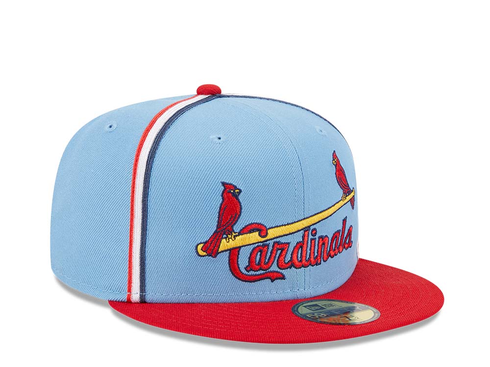 New Era St. Louis Cardinals Powder Blues Sky Throwback Two Tone Edition 59Fifty Fitted Hat