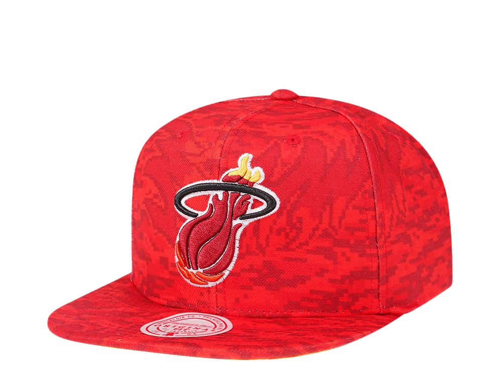Mitchell & Ness Miami Heat NBA Team Digi Camo Hardwood Classic Snapback Hat