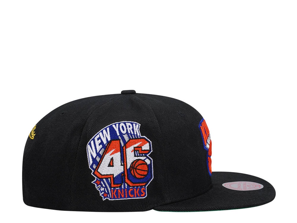 Mitchell & Ness New York Knicks NBA Black Side Jam Throwback Edition Snapback Hat
